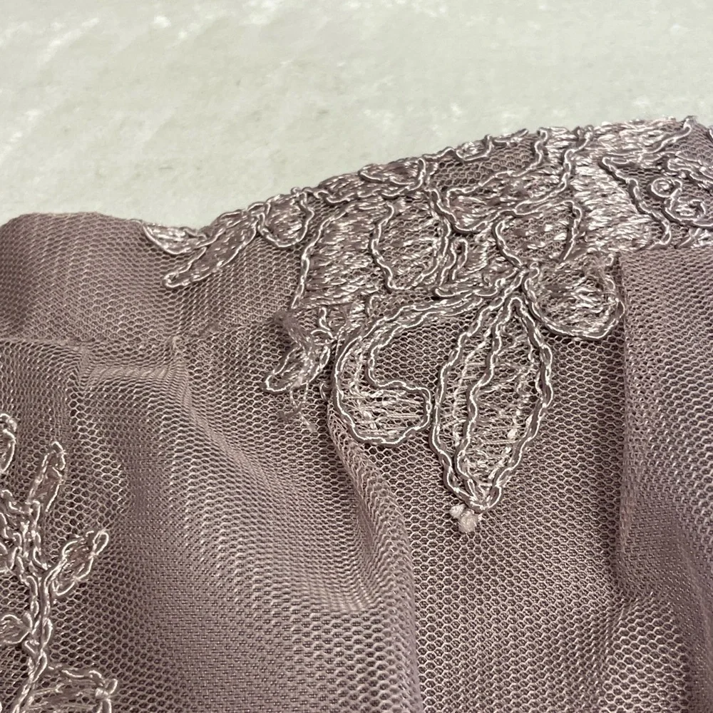 Elegant Lace Embroidered Jenny Yoo Skirt - Purple